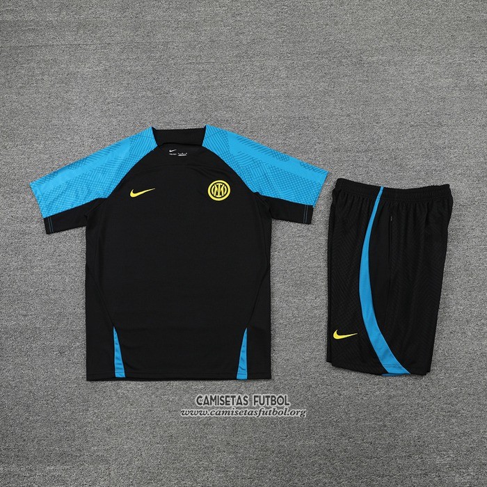 Chandal del Inter Milan Manga Corta 2022/2023 Negro - Pantalon Corto